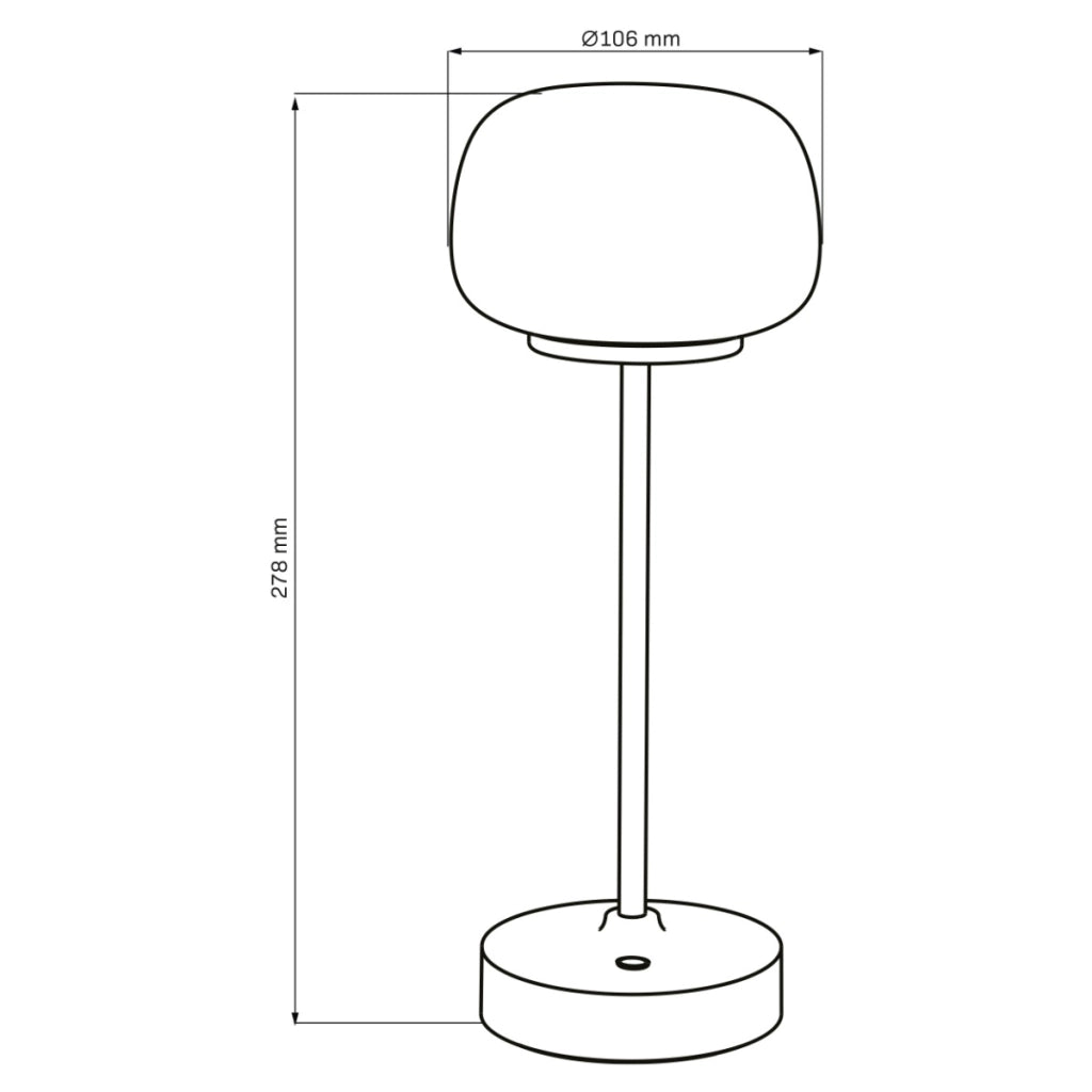Lampada da tavolo LED 2W Polux Rimini USB-C nera 2700K