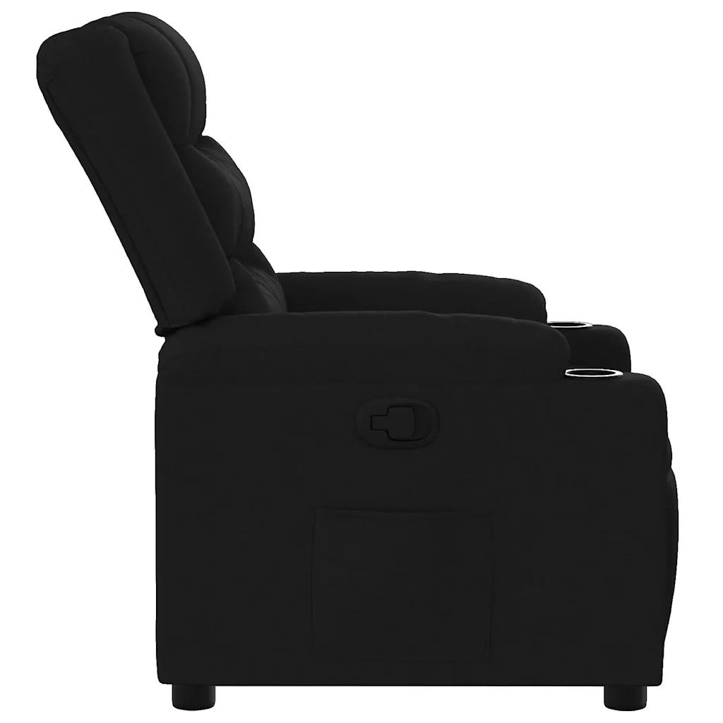 Divano Sedia-Poltrona Reclinabile in Tessuto Nero 556352