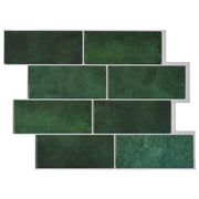 Piastrella subway 10 pcs Verde Scuro 29 x 21 cm 42046141