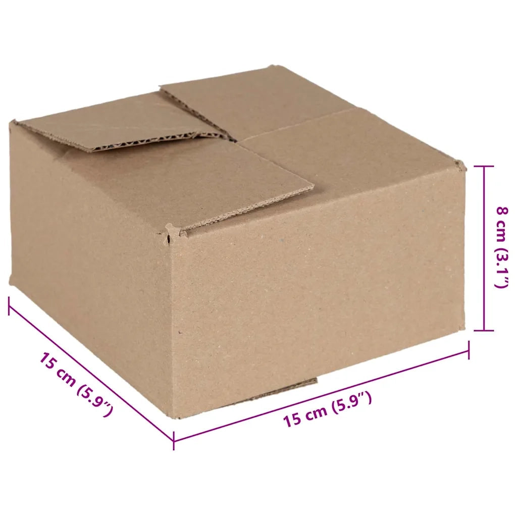 Scatola Pieghevole 50 pz Naturale 15 x 15 x 8 cm Cartone CFW3729586