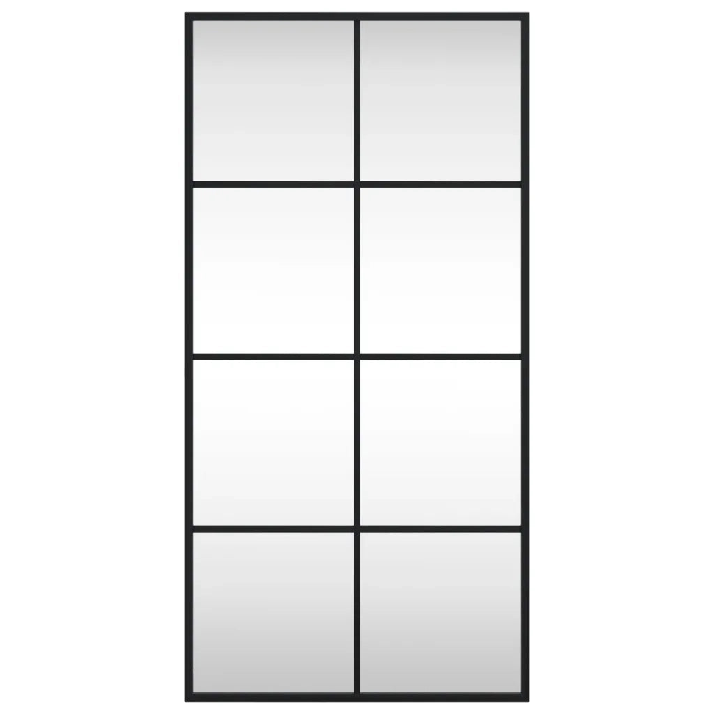 Specchio da Parete | Specchio decorativo Nero 40x80 cm Rettangolare in Ferro