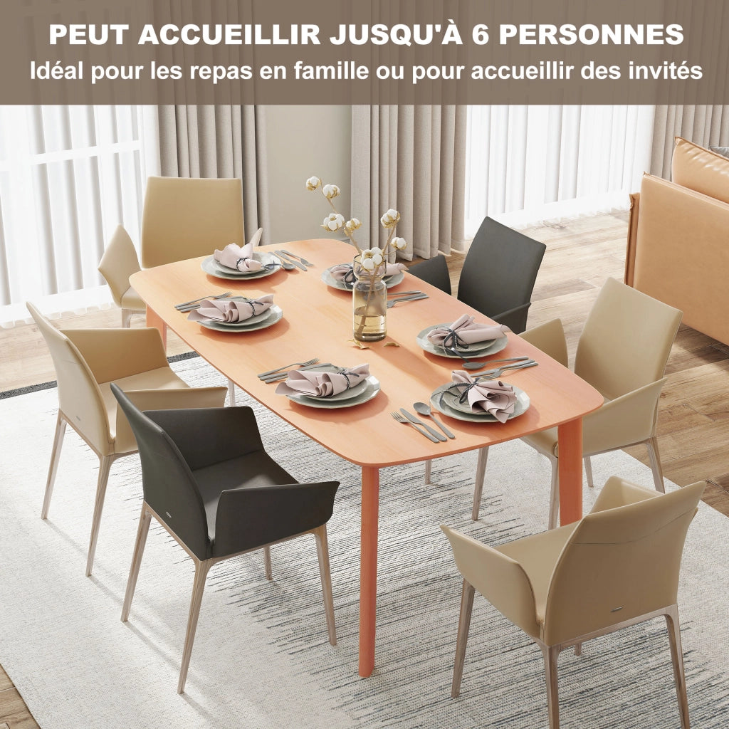 Tavolo da pranzo rettangolare allungabile ¨C Xylo ¨C legno massello naturale 150x80x76 cm per 6 persone