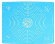 Panno di protezione per gomito in silicone azzurro - Accessori per cucina - Superficie antiscivolo - Panno per gomito e rotella - Resiste al lavastoviglie - Adatto per pizza e pasticceria