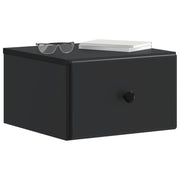 Set di 2 Comodini | Armadio da Notte | Mobiletto da notte a muro Nero 34,5 x 33 x 20 cm