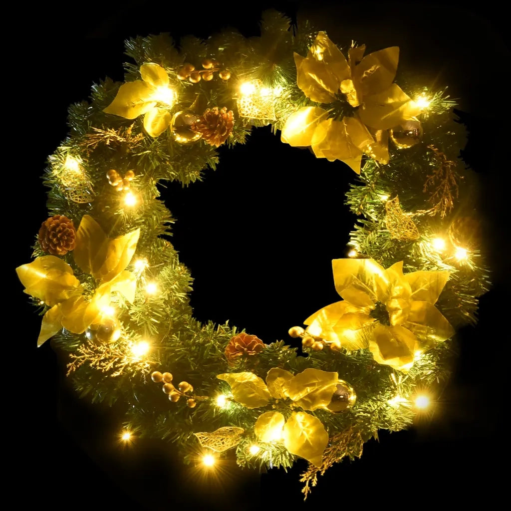 Ghirlanda natalizia con luci LED Verde 60 cm in PVC 321515