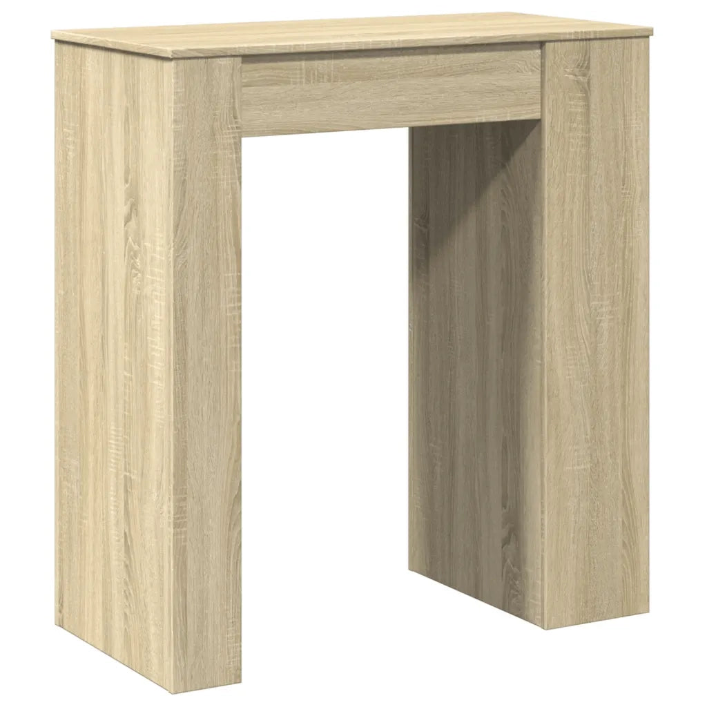 Tavolo Bar con Rastrelliera Sonoma 95x47x103,5 cm Multistrato 854384