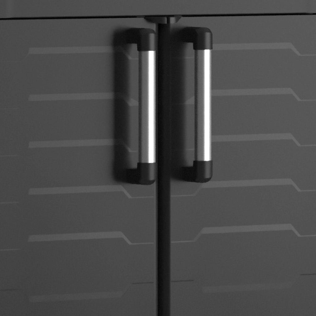 Armadio in Resina 2 Ripiani 65x45x97 cm Keter Detroit Basso Nero
