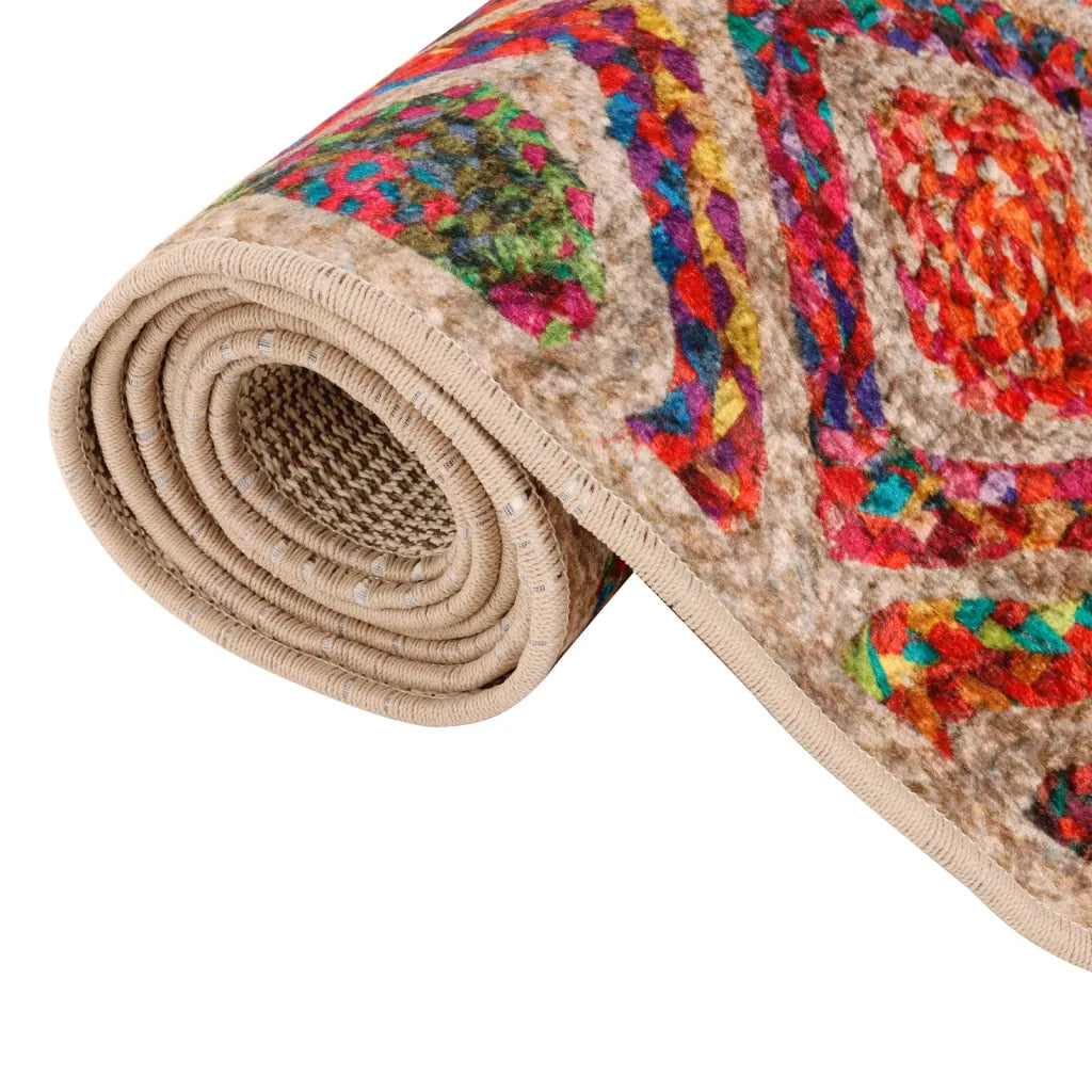Tappeto Lavabile Multicolore 80x300 cm 136586