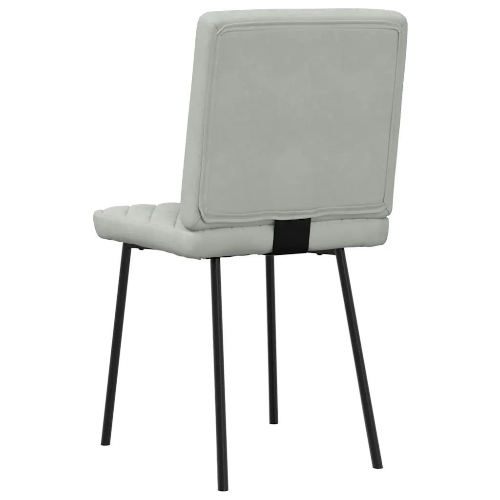 Sedie da Pranzo 4 pz Grigio Chiaro in Velluto 3315203