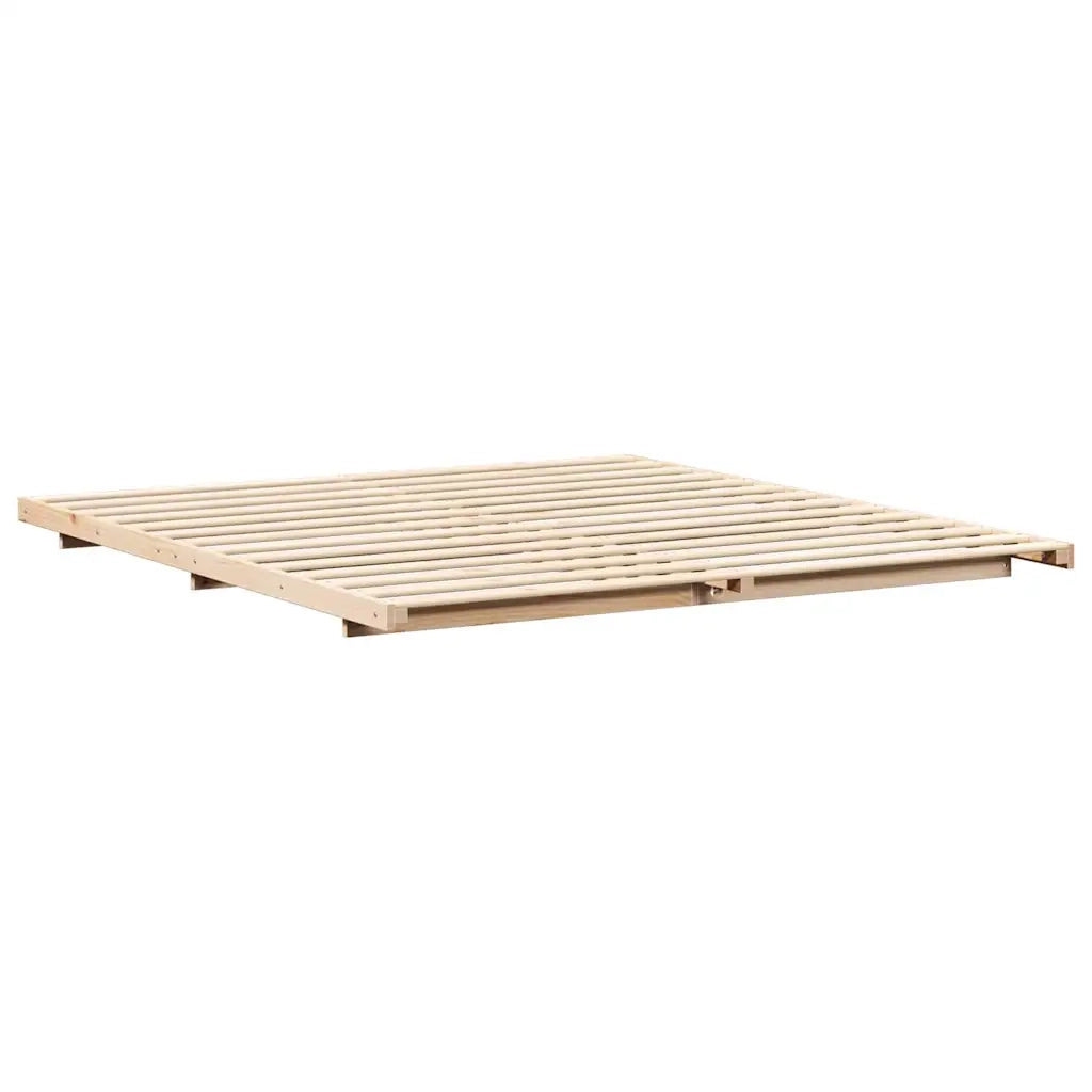 Struttura del letto Marrone 200 x 210 cm Pino massello 873118
