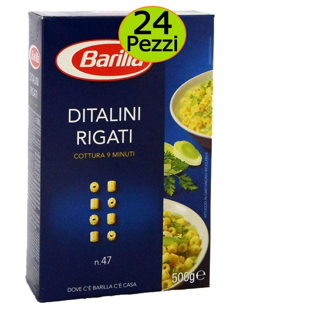 Barilla pasta ditalini rigati n 47 pezzi 24 grammi 500 cadauna