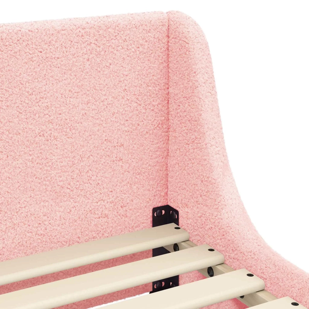 Struttura letto bambini con testata-Giroletto per bambini Rosa 90 x 200 cm Boucl¨¦ 483580