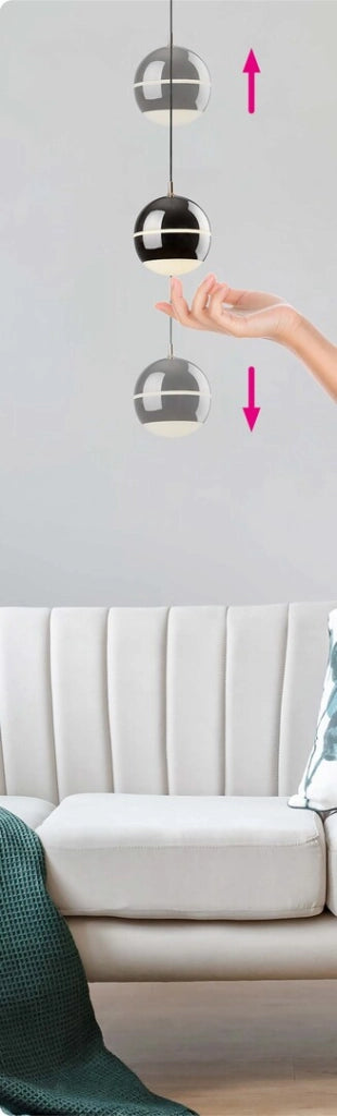 Lampada a sospensione moderna nera sfera LED 6W Maelo Rabalux
