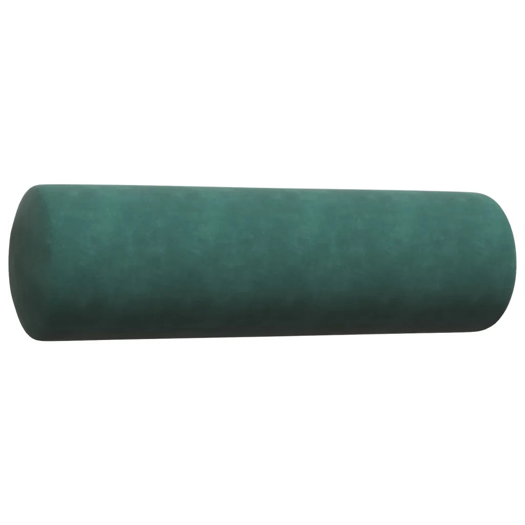 Set di Divani 3 pz con Cuscini e Rinforzi Verde scuro Velluto 3278373
