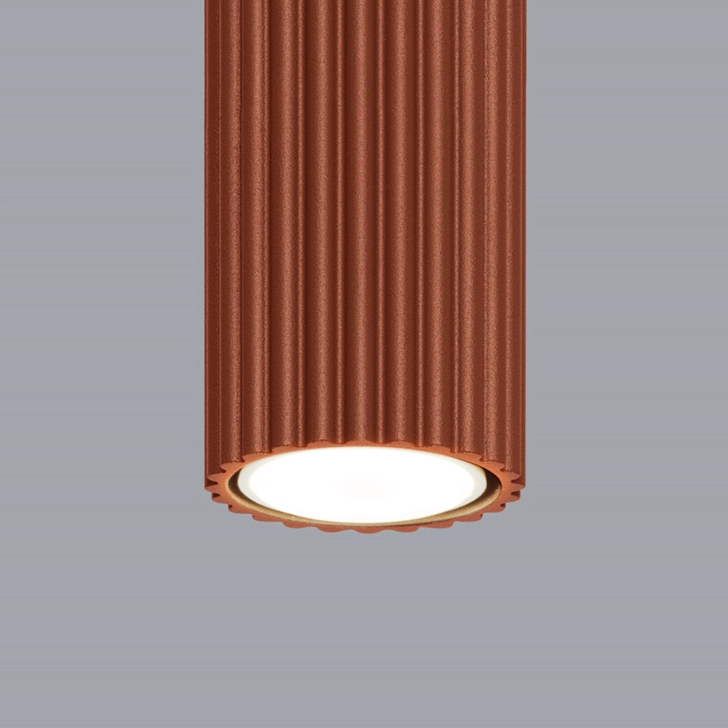 Lampada da soffitto KARBON 60 rosso ocra