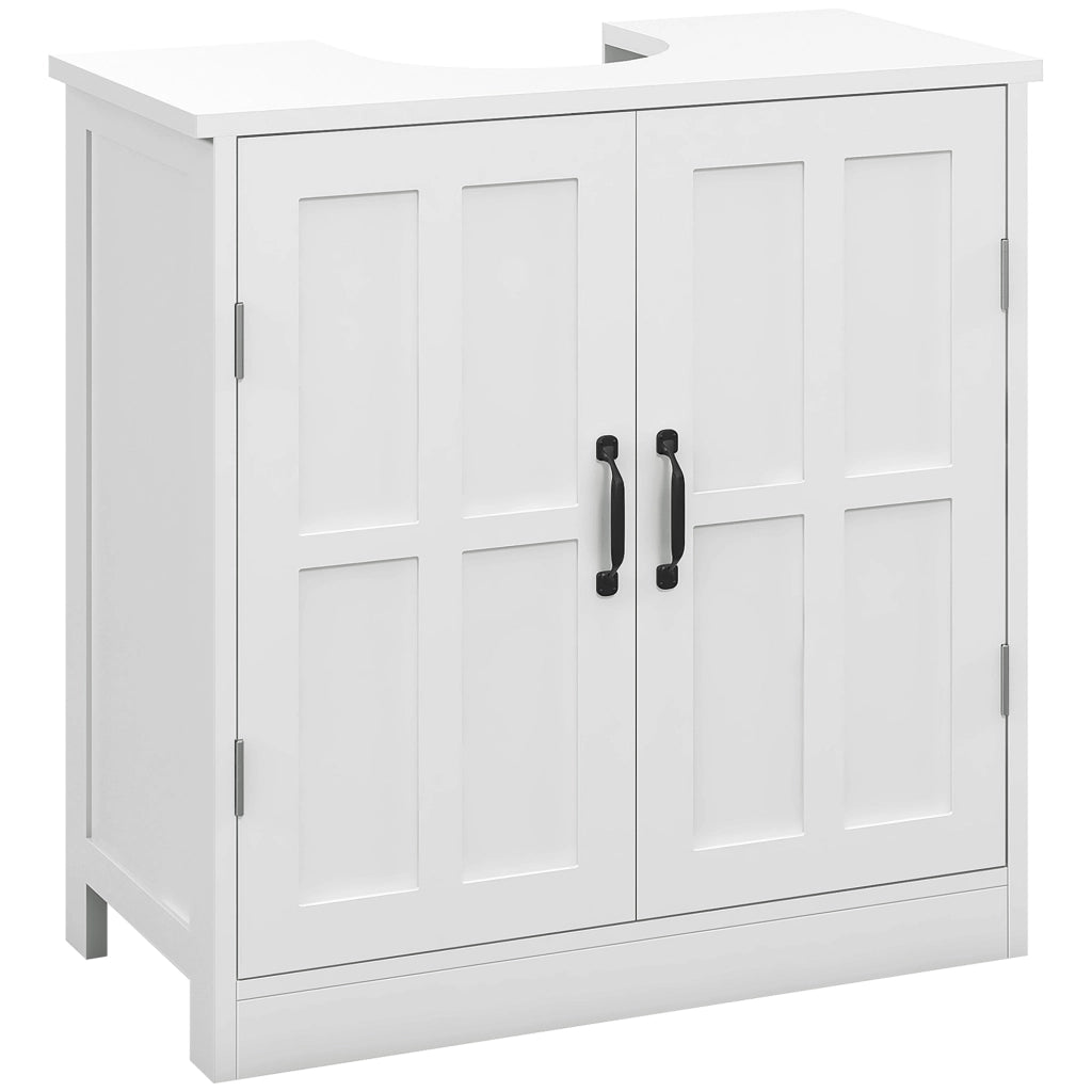 Mobile Sottolavabo con 2 Ante e Scaffale Regolabile ¨C Minimal ¨C Bianco