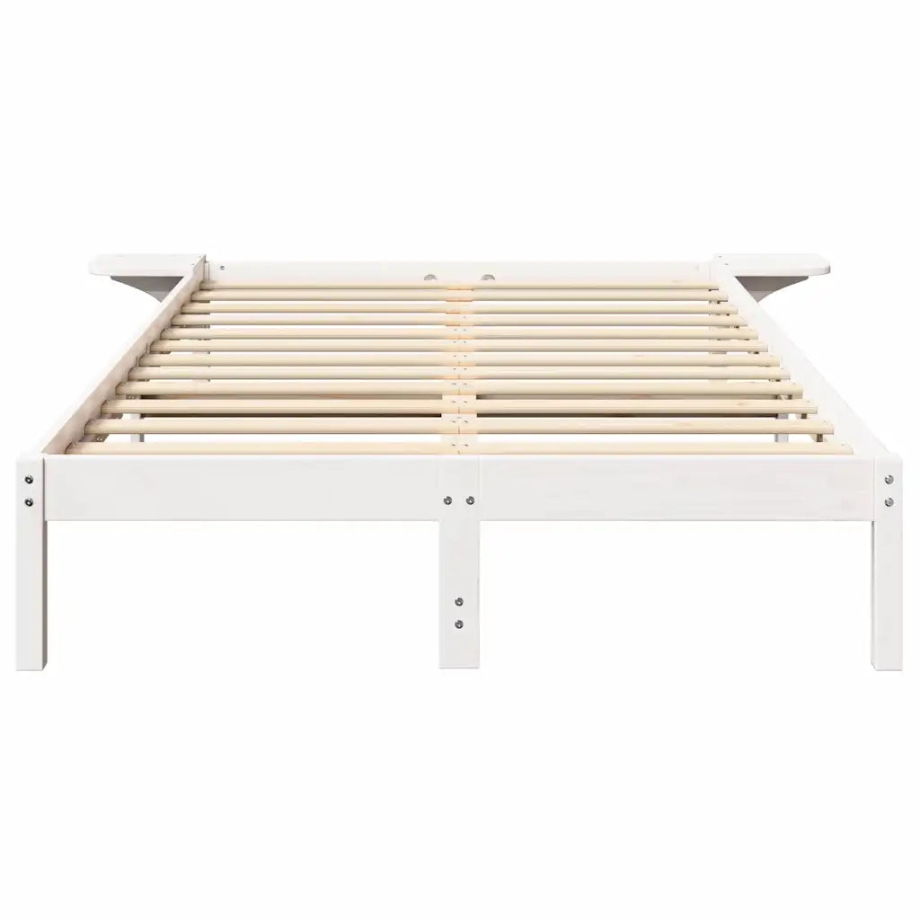 Struttura del letto Bianco 120 x 200 cm Pino massello 873191