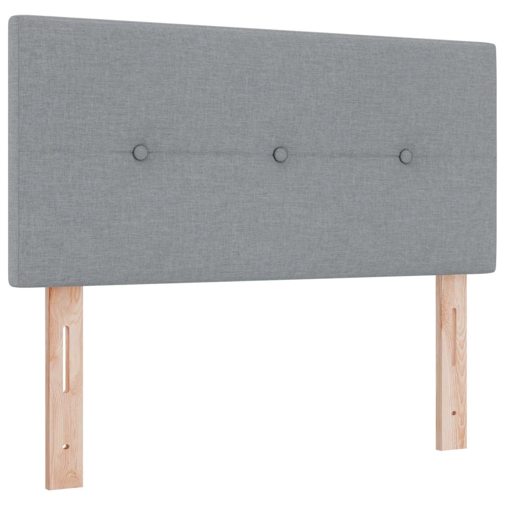 Letto con Box Spring, Materasso e LED Grigio Chiaro 90 x 200 cm 3451854