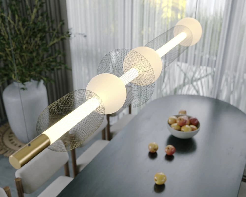 Lampada a sospensione BORA LED 29W nero/oro Maxlight
