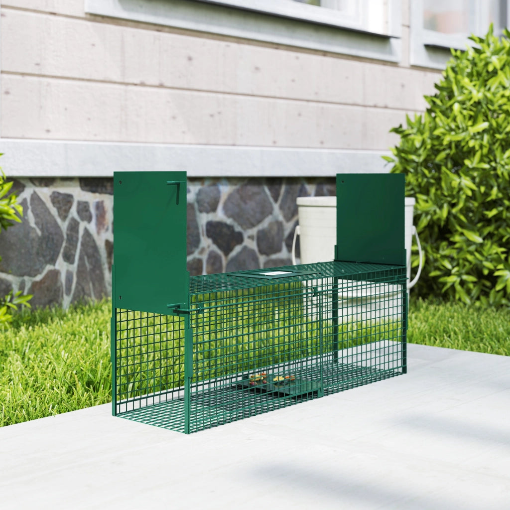 Gabbia Cattura Animali Vivi ¨C Xylo ¨C 60x18x20cm Verde Metallo 2 Entrate