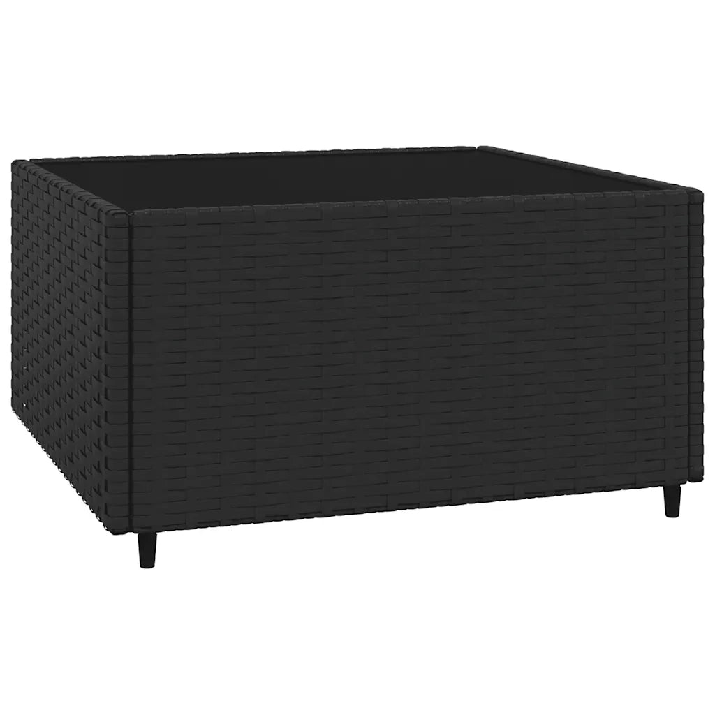Set Divani da Giardino 3 pz con Cuscini Nero in Polyrattan 319731