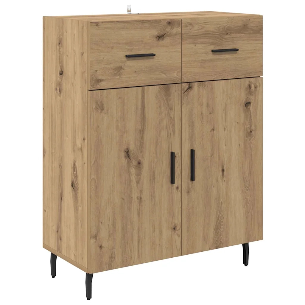 Credenza con Cassetto-Buffet-Armadio da cucina Rovere artigianale 69,5 x 34 x 180 cm 455371