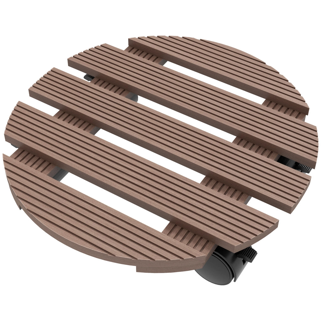 Set 4 Supporti Rotondi ?30 cm per Piante con Ruote ¨C Xylo ¨C Interno ed Esterno