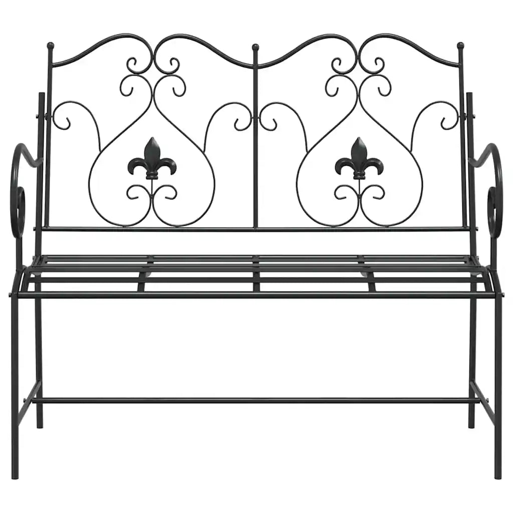 Panchina da giardino Nero 104 x 54 x 93 cm Acciaio 42008113