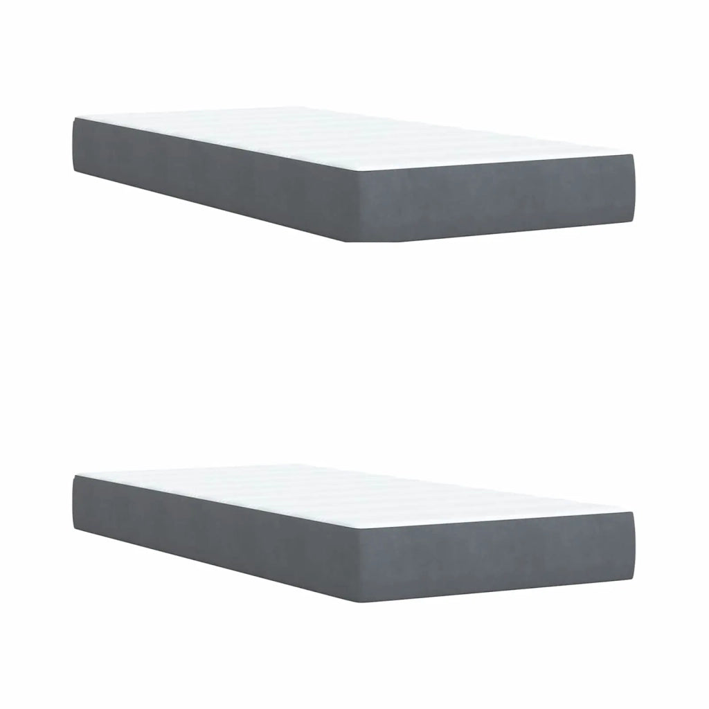 Letto con contenitore e materasso Grigio Scuro 200 x 200 cm 3459772