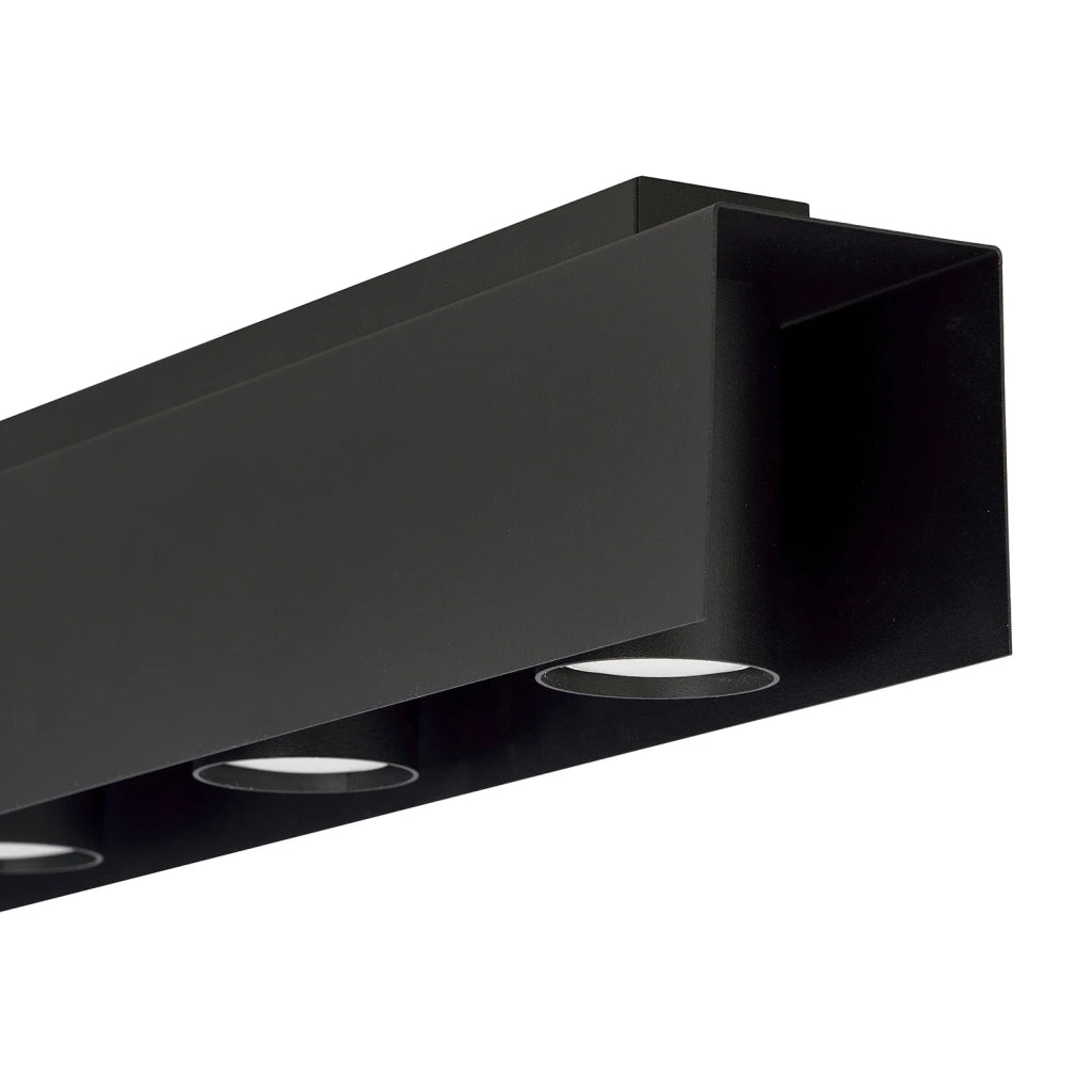 Plafoniera Moderna 3 Luci Cassiopea In Acciaio Nero