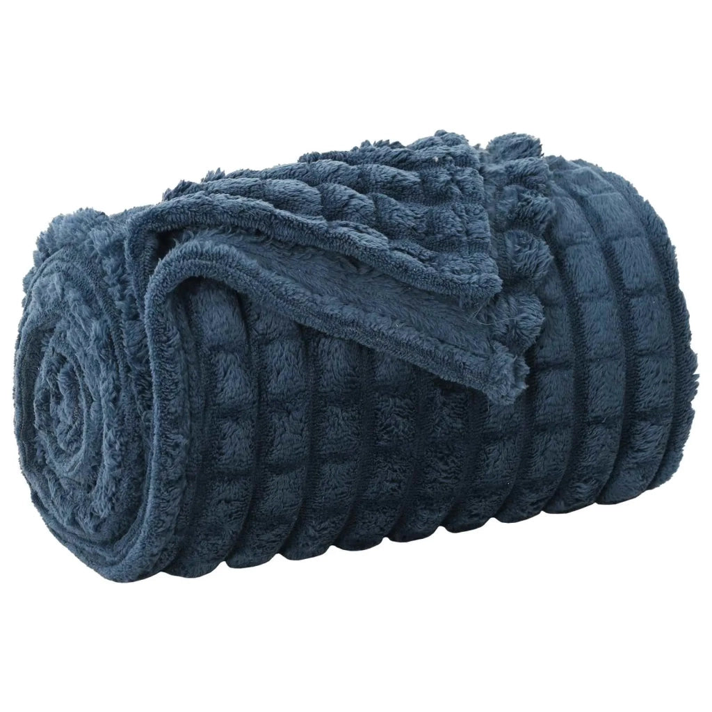 Coperte da Pile 6 pcs Blu navy 240 x 220 cm Panno