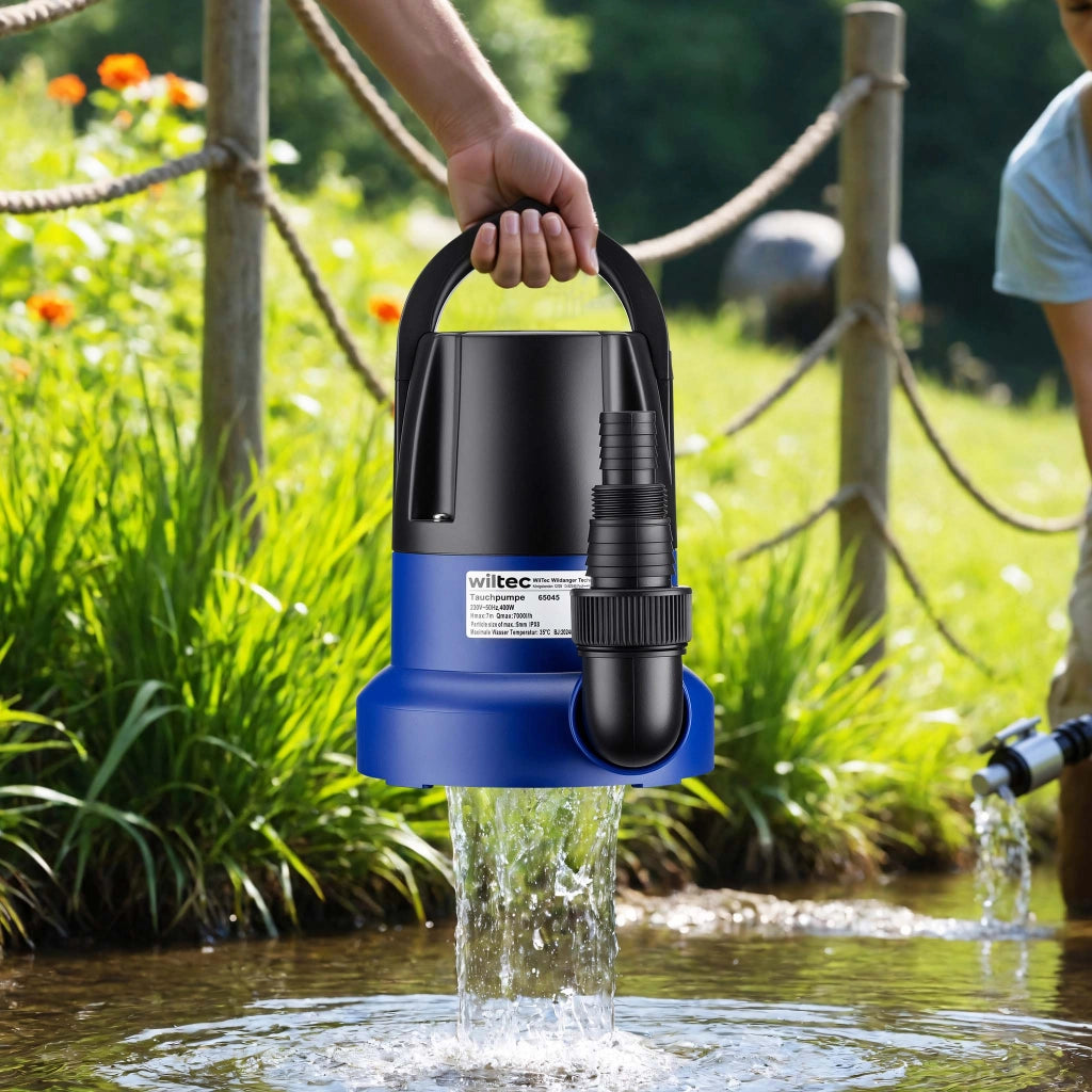 Pompa sommersa 400 W, pompa per acque reflue con portata max 7000 l/h, pompa a immersione, prevalenza max 7 m