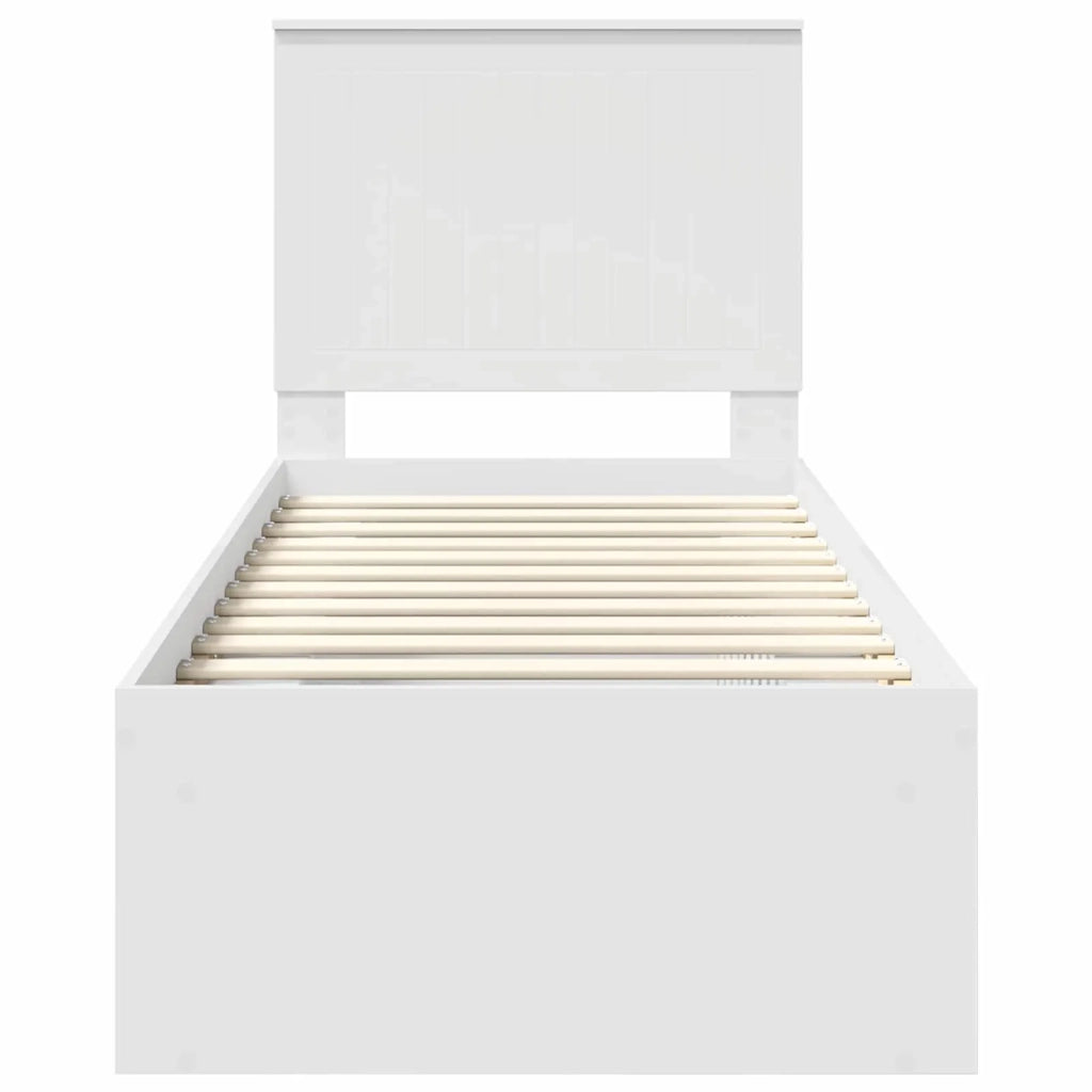 Struttura del letto Bianco 75 x 190 cm Pino massello 3411073