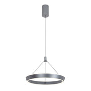 Lampada a sospensione LED anello grigia 24W Italux