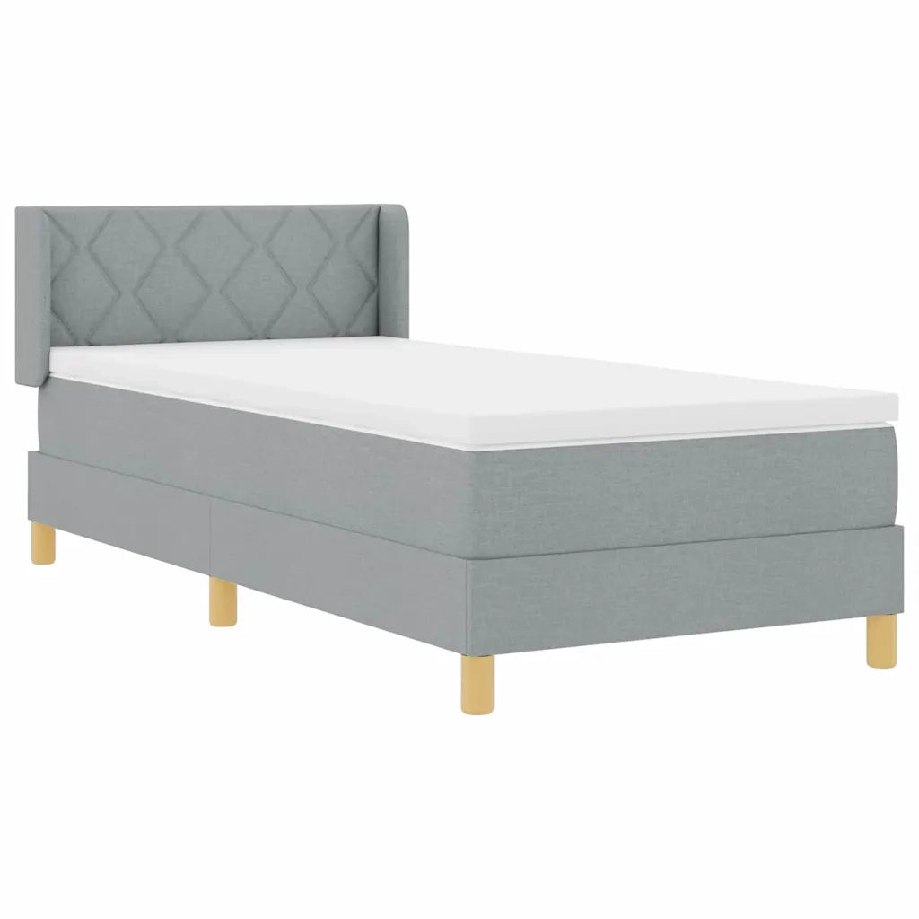 <strong>Letto a Molle< / strong> Grigio chiaro 100 x 200 cm