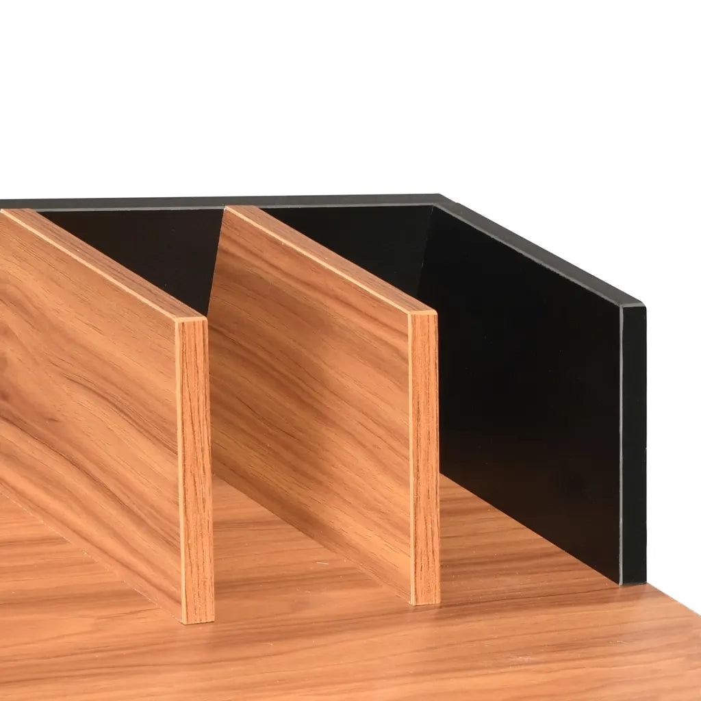 Scrivania | Tavolo da Ufficio Nera e Marrone 80x50x84 cm