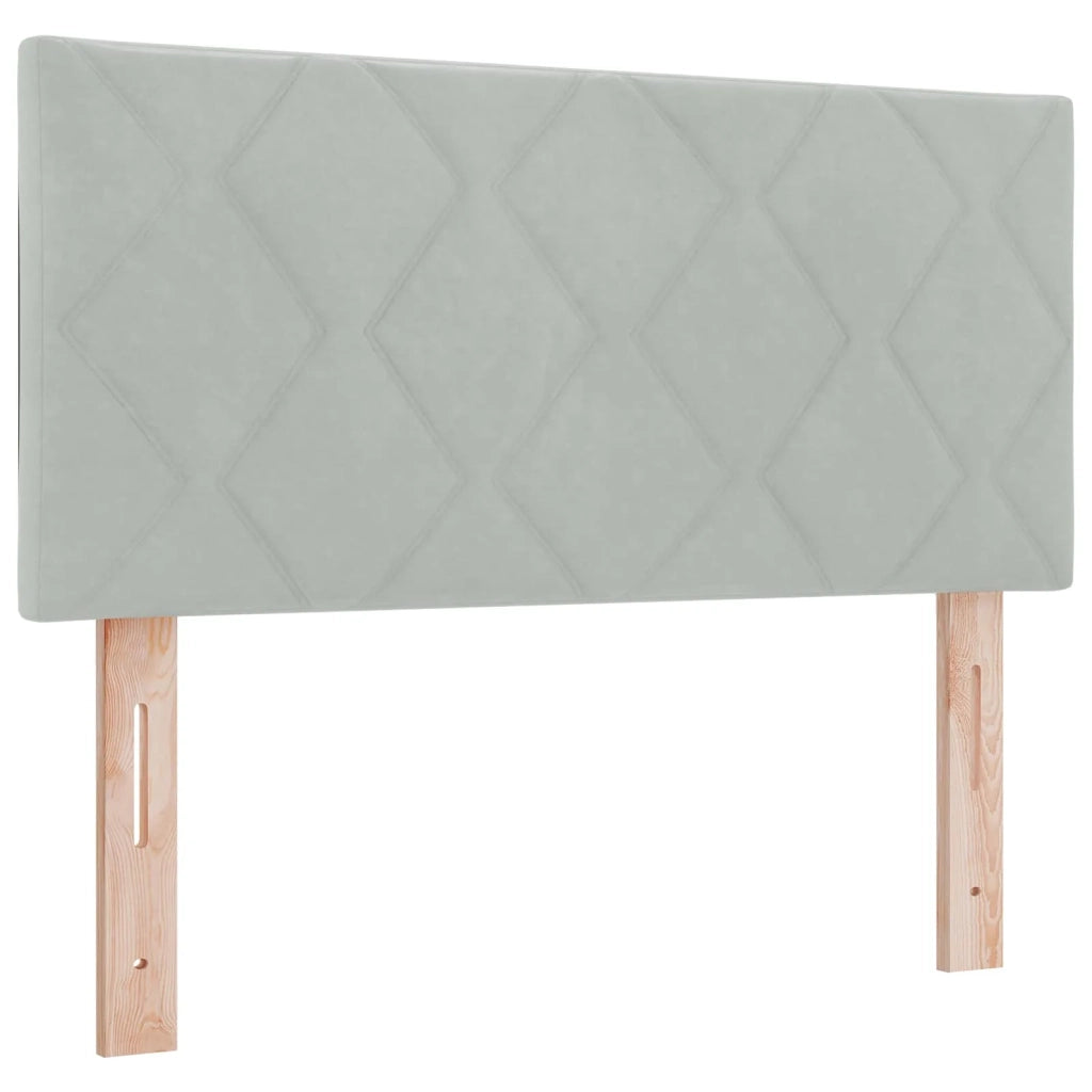Letto con Box Spring, Materasso e LED Grigio Chiaro Velluto 3452144
