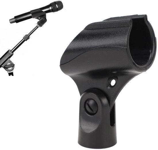 Fermo Microfono Adattabile - Materiale ABS Duraturo - Compatibilità Universale - Presa Fissa - Adatto per Microfoni con Diametro 25-30 Mm - Esperienza Audio Professionale - Fermo Microfono