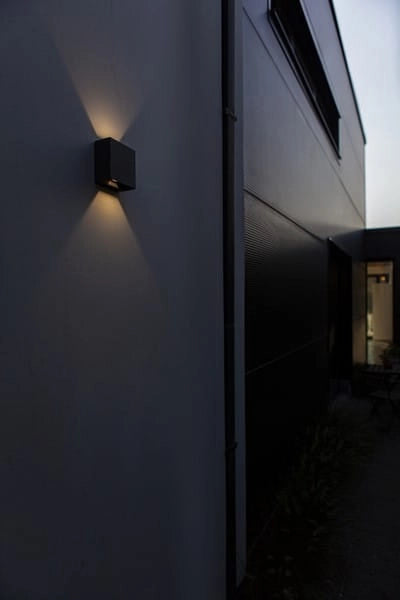 Applique esterna LED GEMINI XF Lutec nera 9,2W 3000K