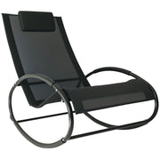 Sdraio da Giardino Zero Gravity con Cuscino ¨C Minimal ¨C 105x62x88cm, Nero
