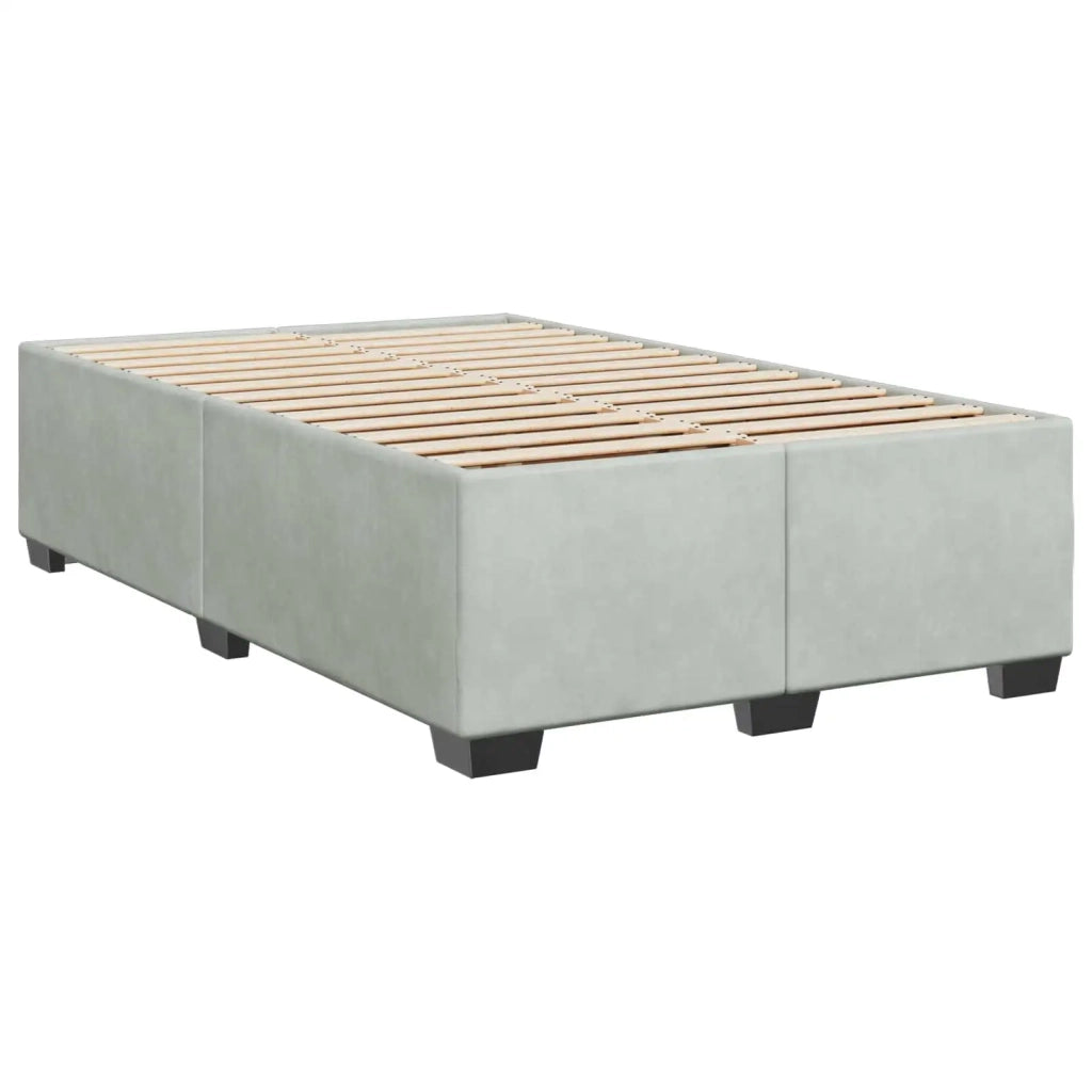 Letto con Box Spring, Materasso e LED Grigio Chiaro Velluto 3452144