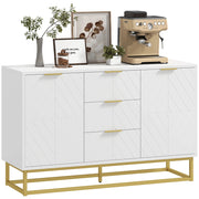 Buffet ¨C zephmum ¨C bianco metallo dorato 120x40x76 cm