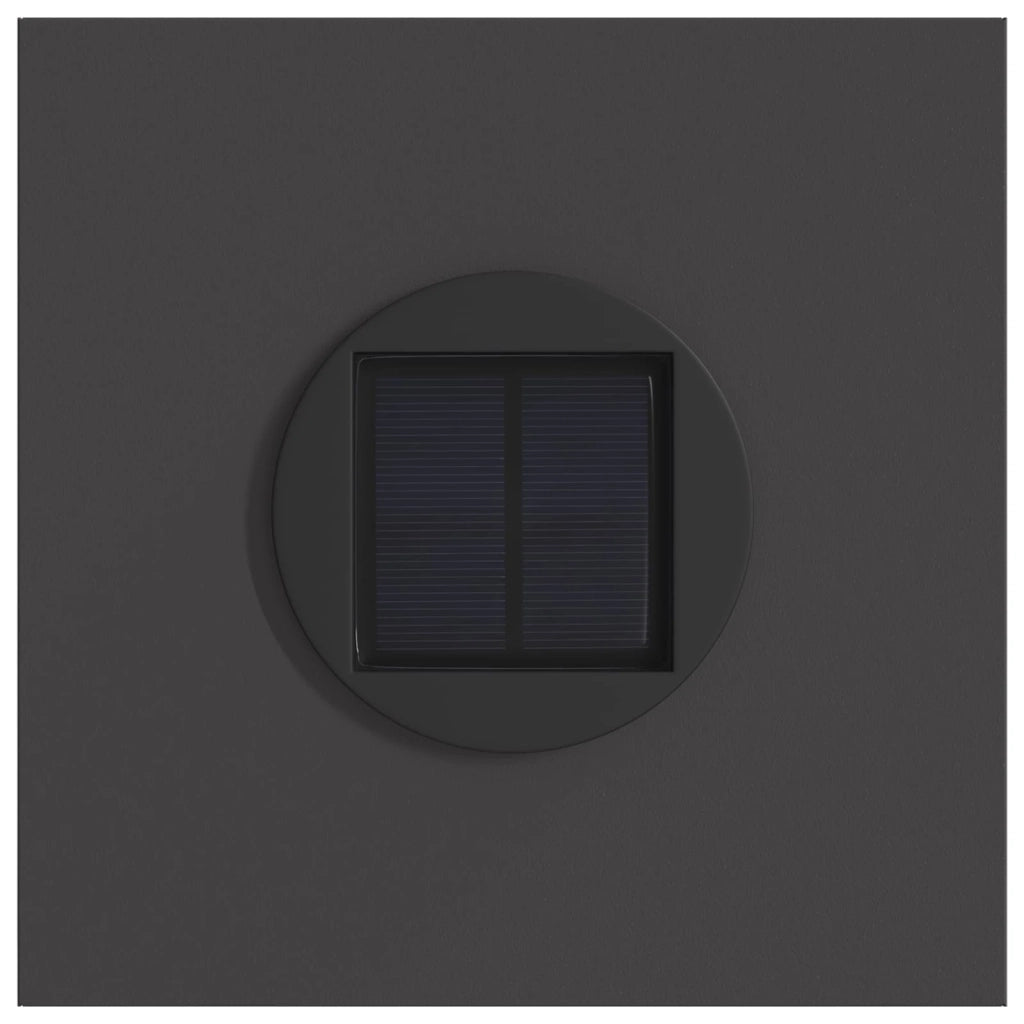 Faro LED solare per sentieri 2 pcs Nero 879765