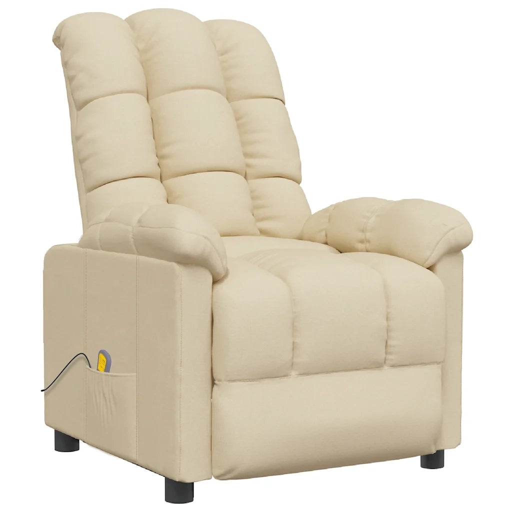 Poltrona Massaggiante Crema in Tessuto 289815