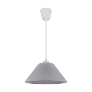 Lampada sospesa minimal grigio/bianca cono E27 INKA Struhm