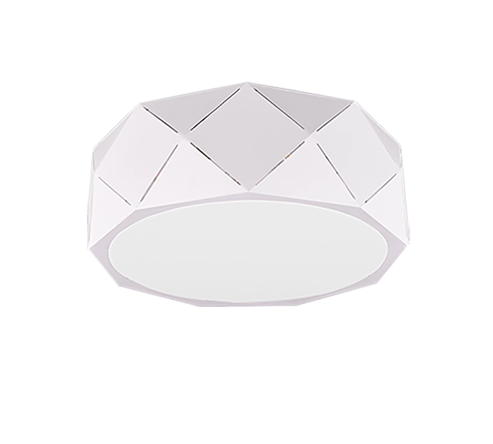 Plafoniera con tagli laser, metallo, bianco, D 40 cm, Zandor