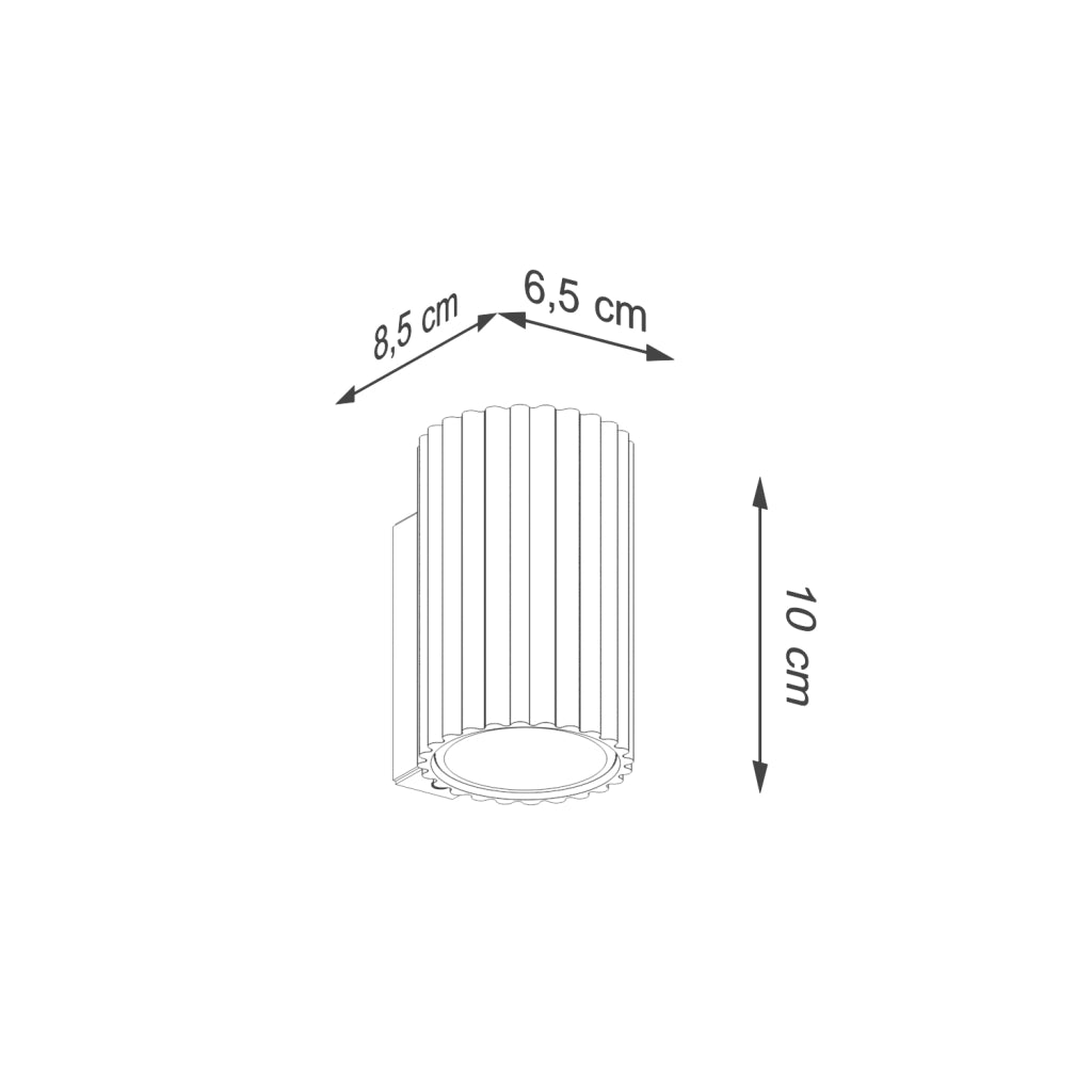 Lampada da parete KARBON 10 taupe