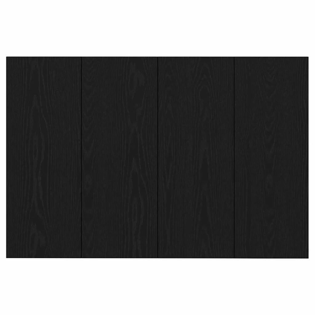 Testata con Comodino 3 pcs Rovere Nero Legno multistrato 3416283