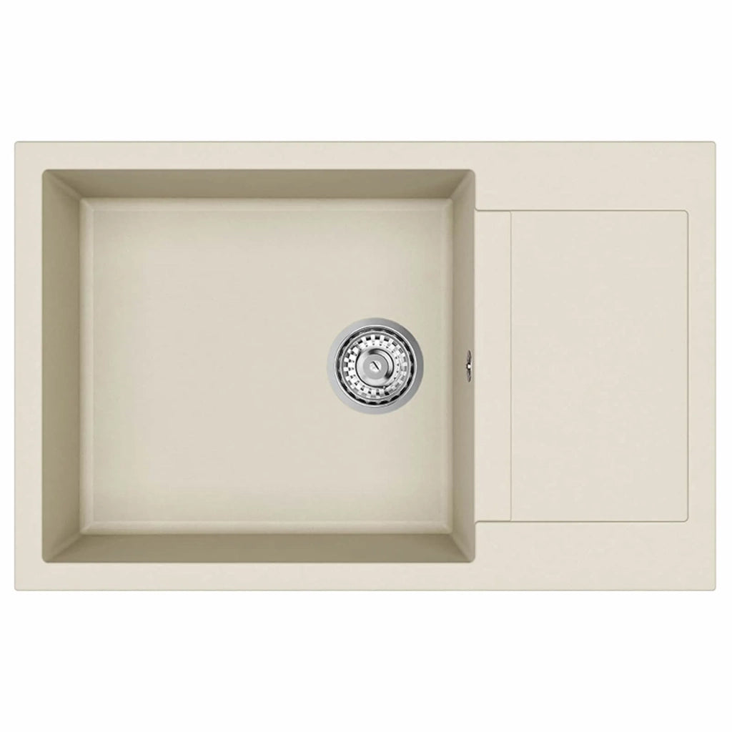 Lavello Beige 780 x 500 mm 80% Quarzo e 20% Resina