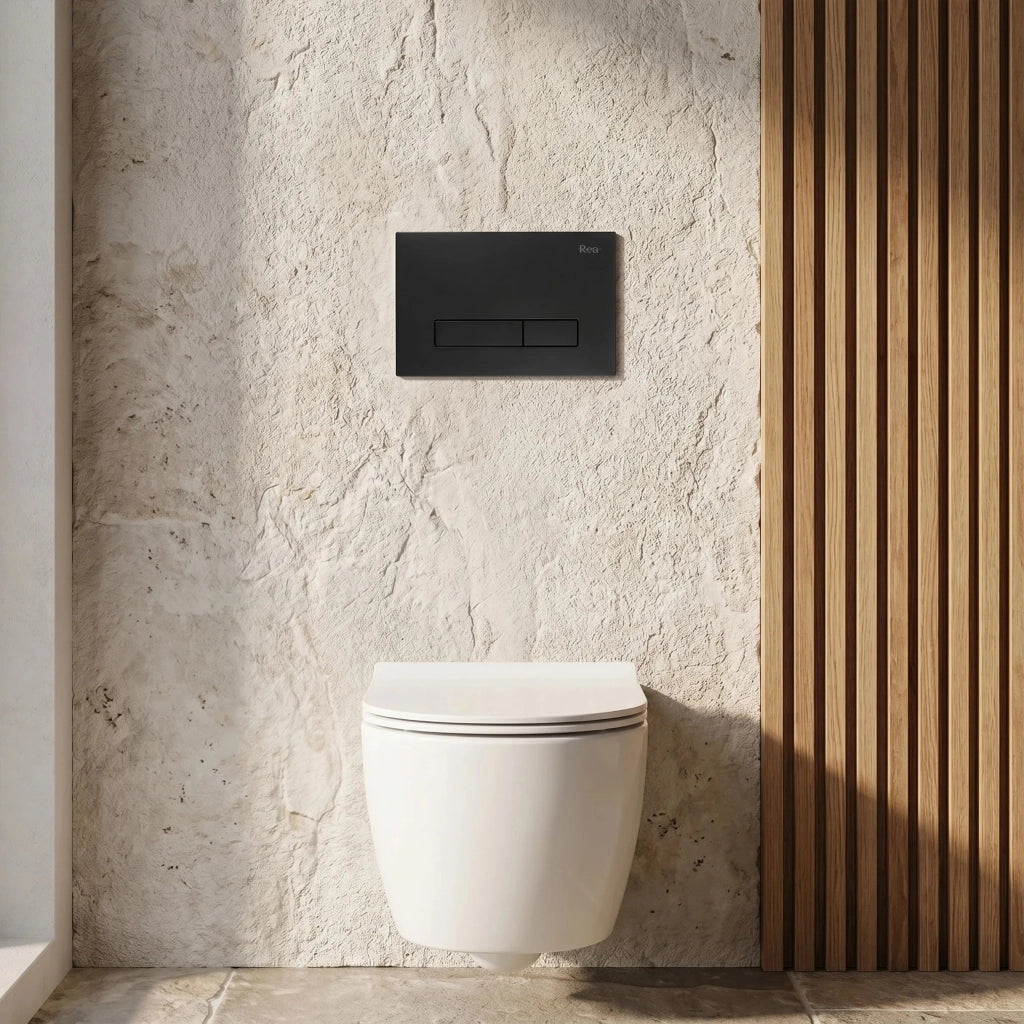 Set Telaio Da Incasso Per Wc Slim 024n Con Pulsante Hd Black
